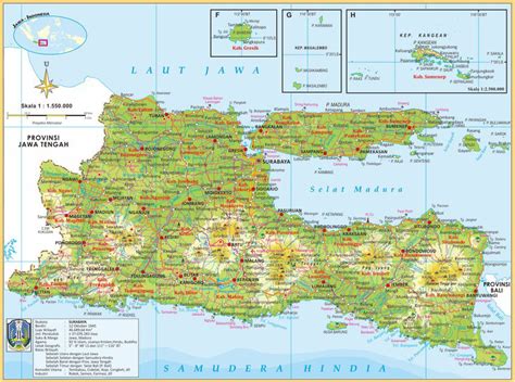 Peta Provinsi Jawa Timur Lengkap