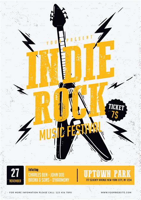 Indie Rock Music Festival Flyer By Ming Ming Graphicriver