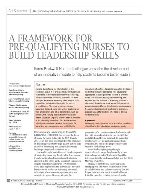 Leadership Article Leadership Leadership And Mentoring