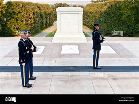 The Tomb Of The Unknown Soldier At Arlington National Cemetery