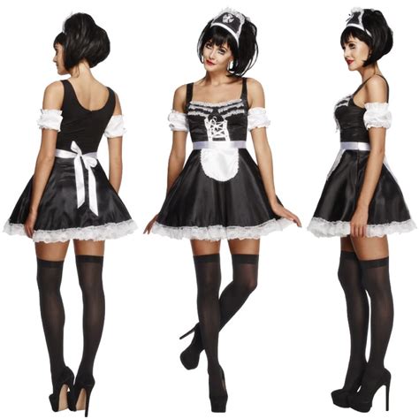 womens flirty french maid fancy dress costume womens sexy maid outfit ebay