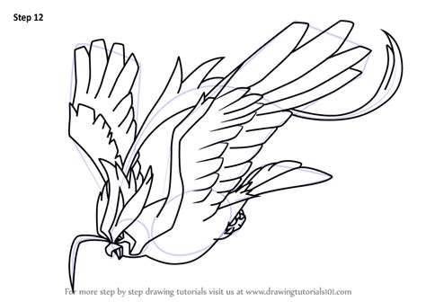 Learn How To Draw Mega Pidgeot From Pokemon Pokemon Step By Step