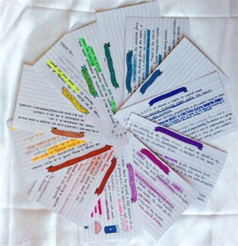 How to make flashcards from index cards. revision card | Tumblr