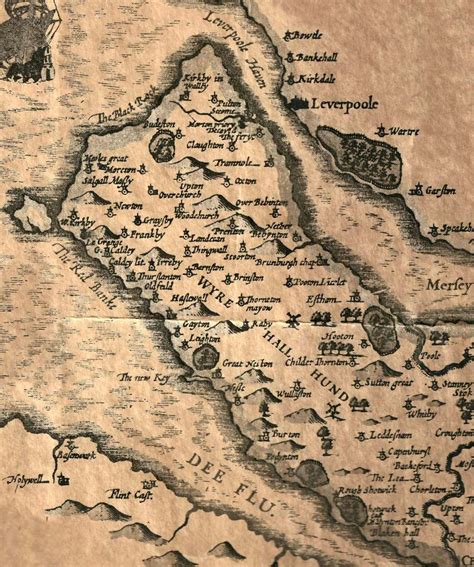 Liverpool fc, liverpool, united kingdom. Wirral Map 1611 | Liverpool map, Old maps, Liverpool history
