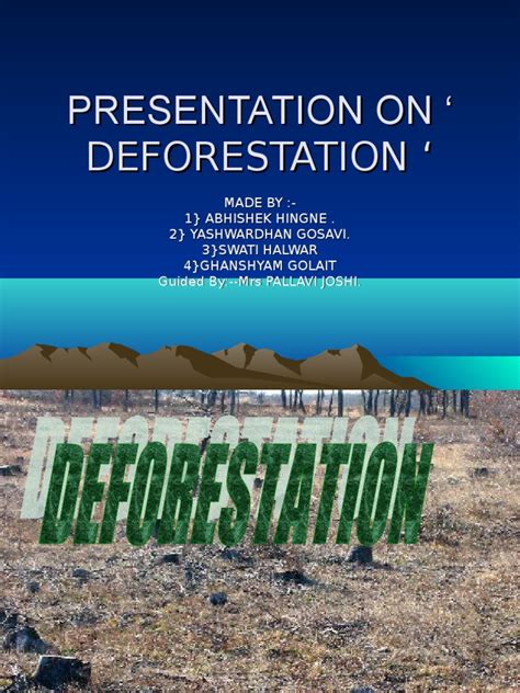 Presentation On Deforestation Pdf Deforestation Global Warming