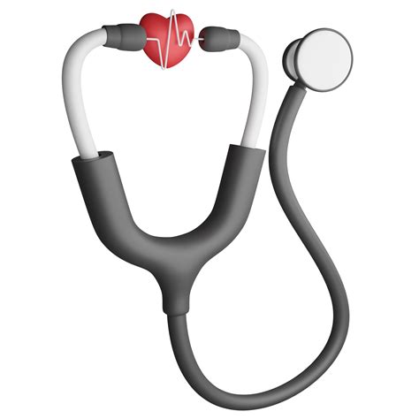 Heart Stethoscope Clipart Flat Design Icon Isolated On Transparent