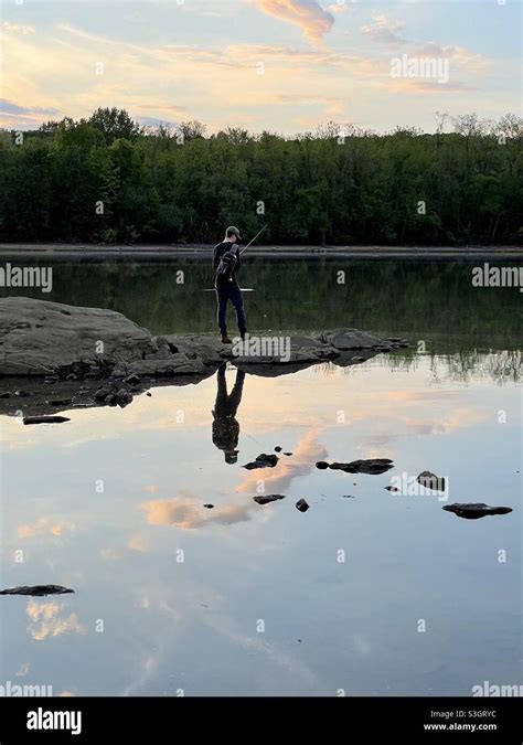 Fishing At Ford Pinchot State Park In Pennsylvania Stock Photo Alamy