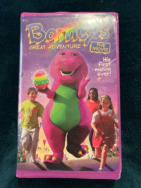 Vintage Barneys Great Adventure Vhs Tape Barney Movie With Clamshell