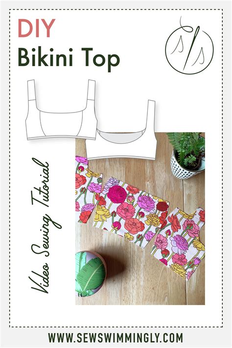Learn How To Sew This Easy Diy Square Neck Bikini Top With This Digital
