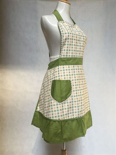 lovely sweetheart retro kitchen aprons woman girl cotton cooking salon pinafore vintage apron