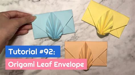How To Diy Origami Leaf Envelope The Idea King Tutorial 92 Youtube