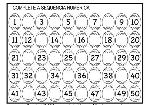 Atividades Com Números Até 50