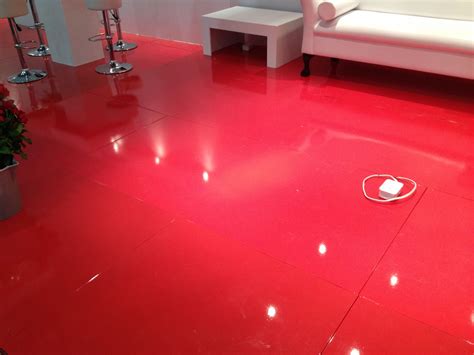 Bright Red Gloss Floor At Expo Red Floor Vinyl Wrap Vinyl Colors