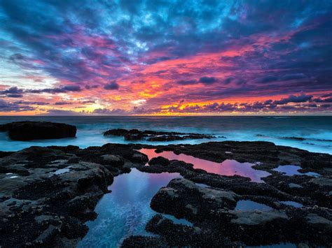 pacific ocean sunset  cape arago   oregon coast usa