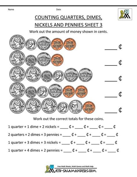 Maybe you would like to learn more about one of these? Money Worksheets for Kids 2nd Grade | Money math, Counting ...