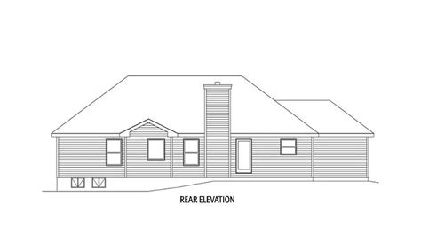 Single Story 3 Bedroom Ranch Home With Clustered Bedroom House Plan