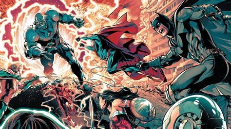 Desktop Wallpaper Justice League Fight With Villain Batman Super Man