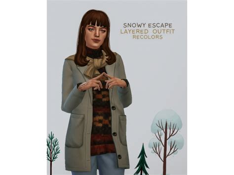 Snowy Escape Layered Outfit Recolors The Sims 4 Download Simsdomination