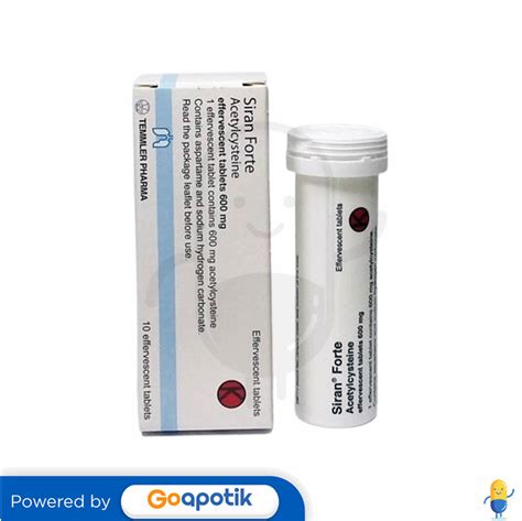 Siran Forte 600 Mg Tube 10 Tablet Effervescent Kegunaan Efek Samping