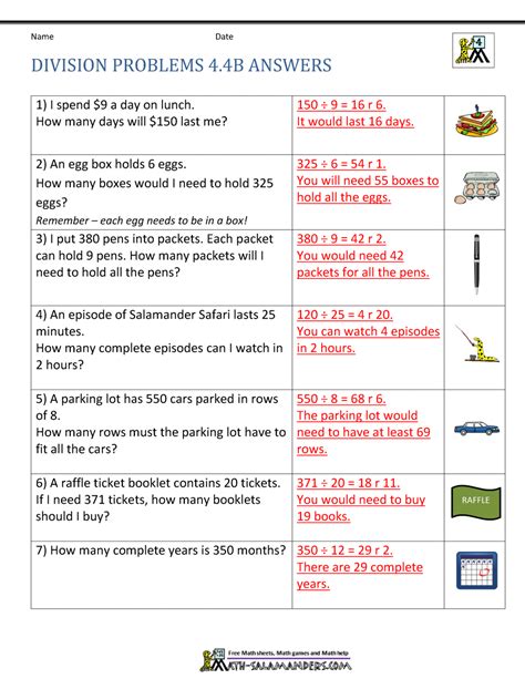 Multiplication And Division Worksheets Grade 4
