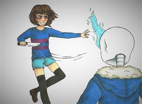 Friskchara Vs Sans Not Finished By Eatthemcupcakes On Deviantart