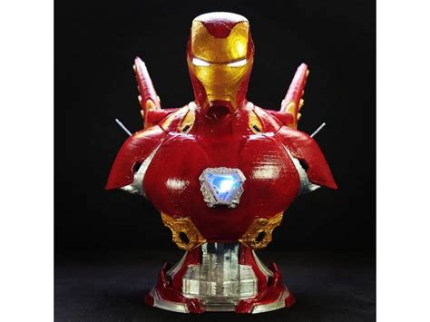 Busto Iron Man Impreso En 3d Pintado A Mano Comprá en San Juan