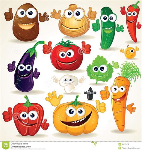 104,892 fruit and vegetables cartoons on gograph. Funny Cartoon Vegetables Clip Art Stock Illustration ...