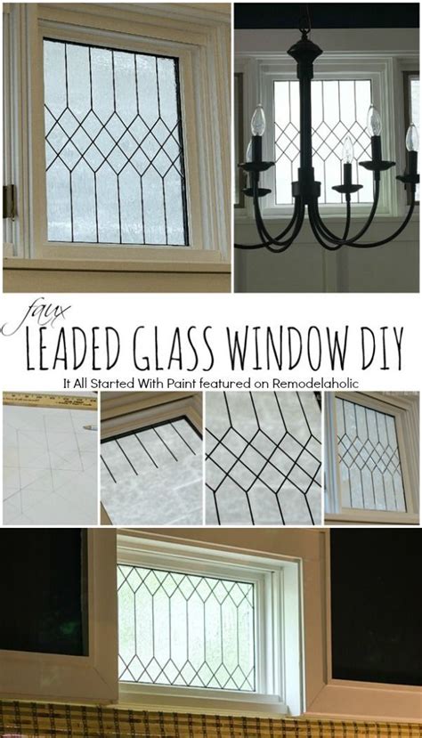 How To Diy Faux Leaded Glass Window It All Started With Paint On