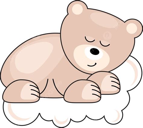 Pequeño Oso Durmiendo Dormir Animal Línea Vector Png Dormido Animal