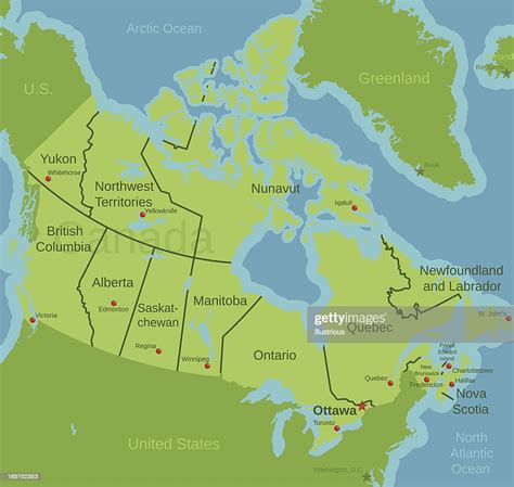 Canada Map Showing Provinces And Territories High Res Vector Graphic