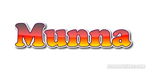 munna Лого Бесплатный инструмент для дизайна имени от flaming text