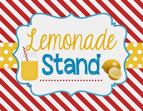 Two Magical Moms Lemonade Stand Sign And Bunting Banner Free Printable