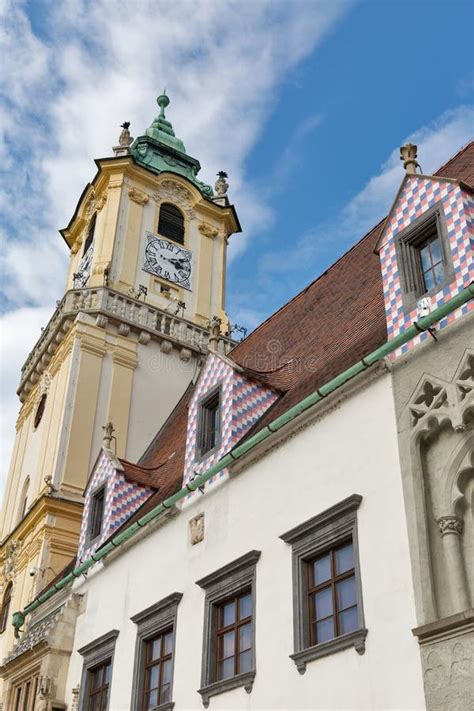 Old Town Hall On Main Square In Bratislava Slovakia Stock Image