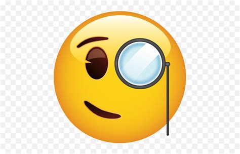 Smiling Face With Monocle Happy Emojimonocle Emoji Free Emoji Png