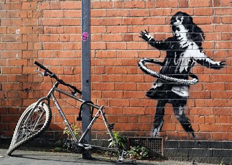 Celebrated Graffiti Artist Banksy Confirms UK Hula Hooping Girl Mural
