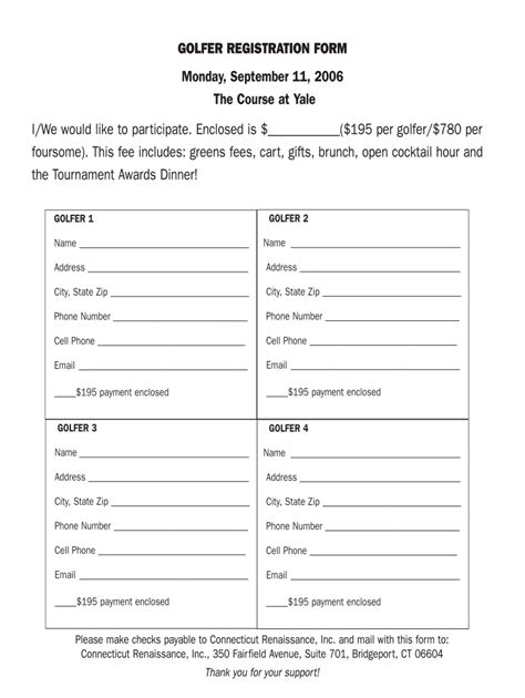 Golf Tournament Sign Up Sheet 2006 2024 Form Fill Out And Sign