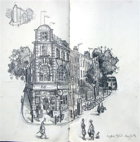 Collection of drawing of a dog (47) easy sitting dog drawing draw a dog step A drawing of Ed's Easy Diner in London's Soho brings back ...