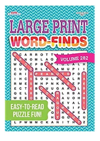 Ebook Kindle Large Print Word Finds Puzzle Book Word Search Volume