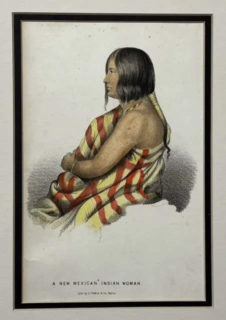 ORIGINAL NEW Mexican Indian Woman Print Native American Pimos AZ Old NM PicClick