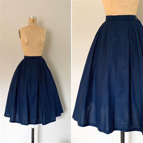 Vintage 1950s Cotton Skirt 50s Circle Skirt Etsy Circle Skirt