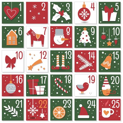 Free Printable Numbers For Advent Calendar