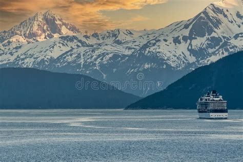 Cruise Ship On The Inside Passage In Alaska Stock Photo Image Of
