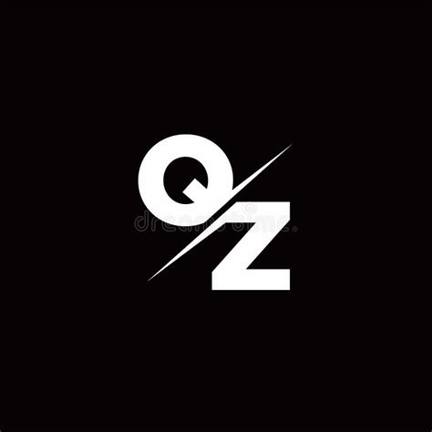 Qz Logo Letter Monogram Slash With Modern Logo Designs Template Stock