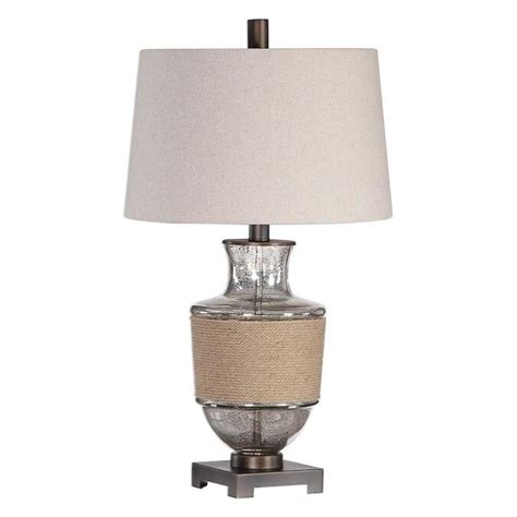 Global Direct 28 In 3 Way Table Lamp With Linen Shade In The Table