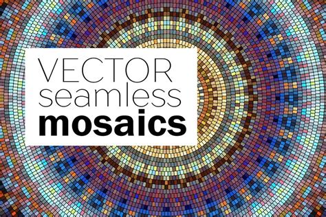 20 Seamless Vector Mosaics Pre Designed Illustrator Graphics