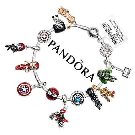 Bracciale Pandora Con Ciondoli Marvel Spiderman Avengers Etsy Italia