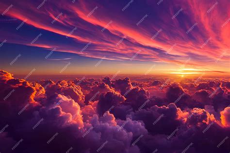 Premium Photo Beautiful Sky And Clouds Autumn Sunset Background
