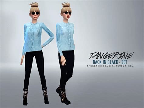 Back In Black Set By Tangerine At Sims Fans Sims 4 Updates
