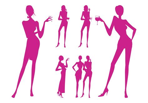 Drinking Women Silhouettes Download Free Vector Art Stock Graphics