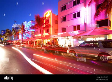 South Beach Miami Florida United States Hotels Bars And Restaurants At Ocean Drive In The